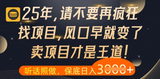 什么？25年你还在疯狂找项目做，醒醒吧，看完这些你全都懂了【揭秘】牛牛资源网-专注分享网络创业项目落地实操课程 – 全网首发_高质量创业项目输出牛牛资源网