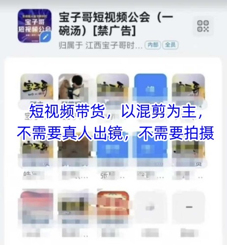 宝子哥头部团队短视频带货，以混剪为主，不需要真人出镜，不需要拍摄牛牛资源网-专注分享网络创业项目落地实操课程 – 全网首发_高质量创业项目输出牛牛资源网