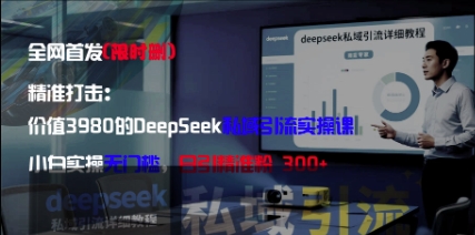 精准打击：价值3980的DeepSeek私域引流实操课，小白实操无门槛，日引精准粉300+牛牛资源网-专注分享网络创业项目落地实操课程 – 全网首发_高质量创业项目输出牛牛资源网