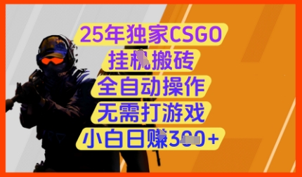 25年独家CSGO挂G搬砖，全自动操作，无需打游戏，小白日入3张+【揭秘】牛牛资源网-专注分享网络创业项目落地实操课程 – 全网首发_高质量创业项目输出牛牛资源网
